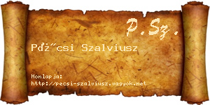 Pécsi Szalviusz névjegykártya